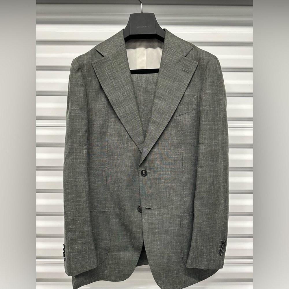 SuitSupply Dark Green Tailored Fit Havana Suit